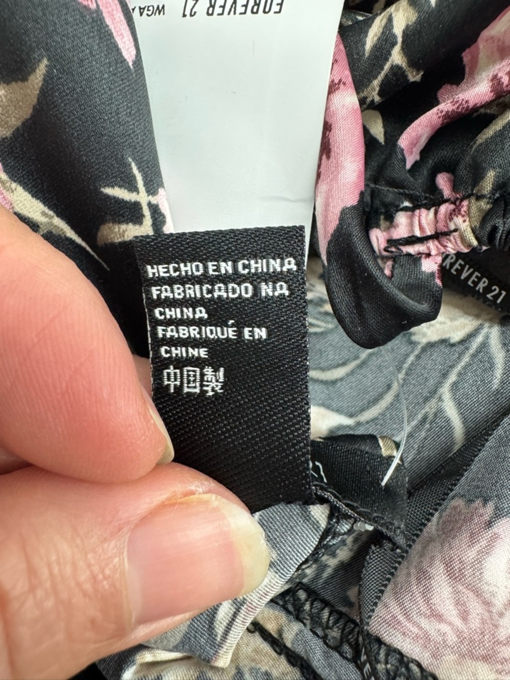 Forever 21 Black Mini Dress with Pink Floral Print - Picture 12 of 15